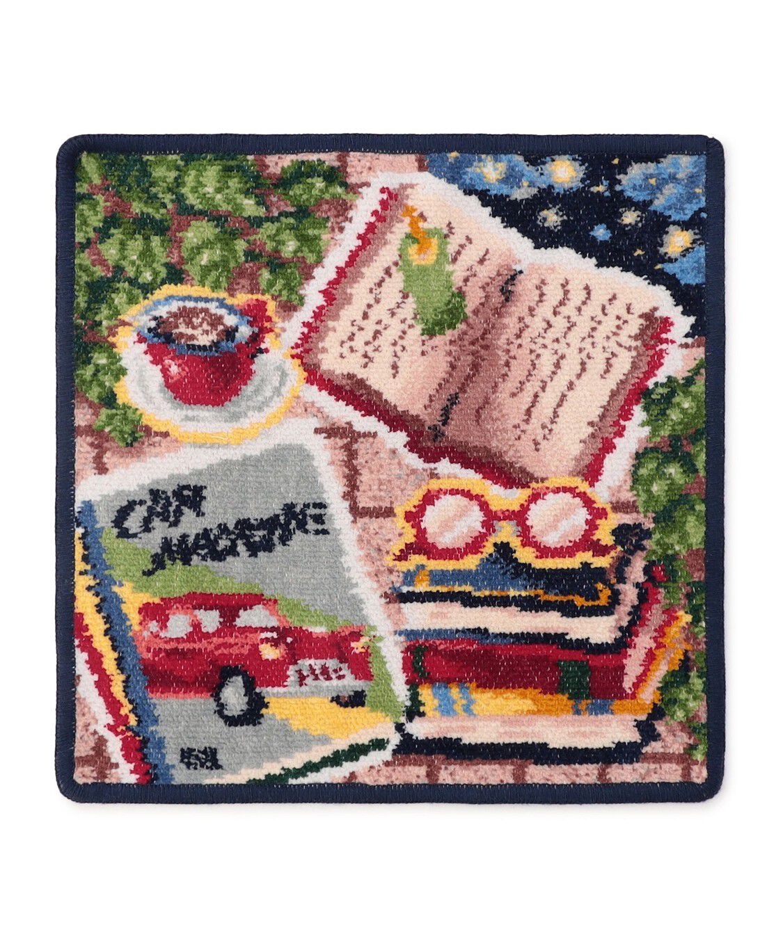 FEILER「ブックラバー　ハンカチ」|ハンカチ|ベージュ&times;ネイビー