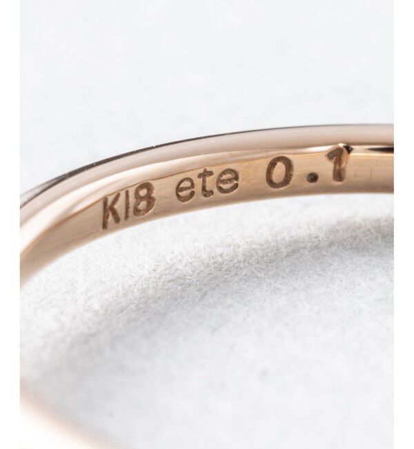 ete「K18 ダイヤモンド 0.1ct リング「ブライト」」|リング|
