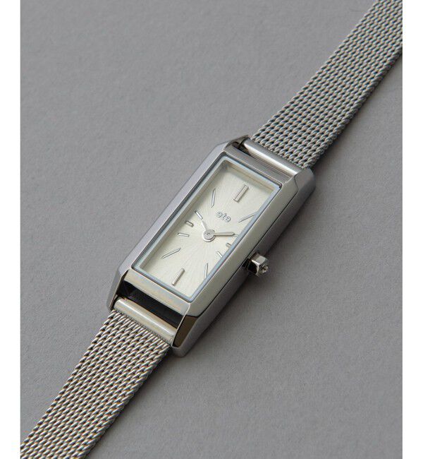 ete「レクタングルフェイス メッシュベルト ウォッチ」|腕時計|