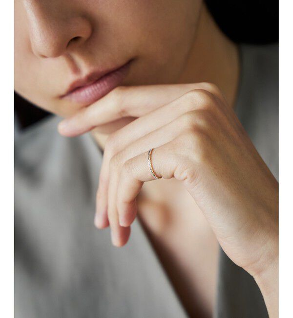 Jouete「K10YG/WG ピンキーリング セット ベネチアンチェーン」|リング|