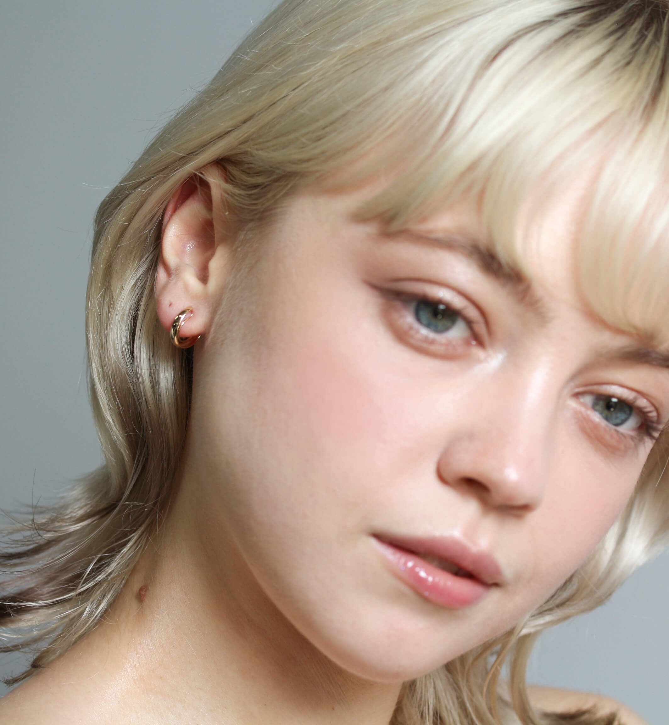  「ゴールド フープ イヤリング | K10YG」|イヤリング|