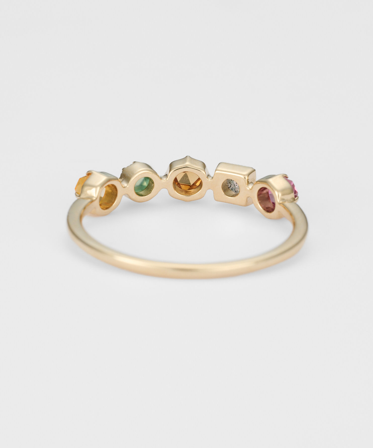 agete「K10マルチストーンリング」|リング|