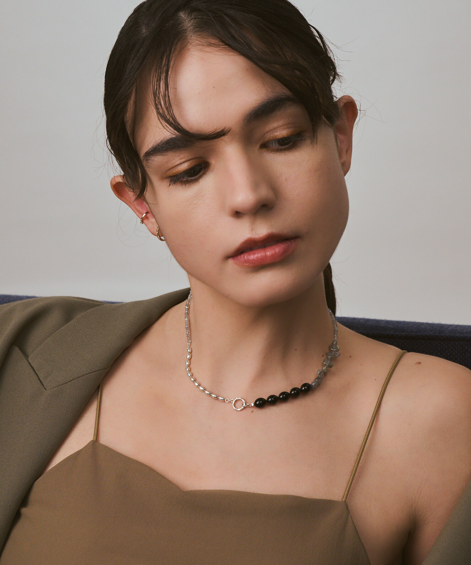  「シルバーマルチストーンネックレス」|ネックレス|