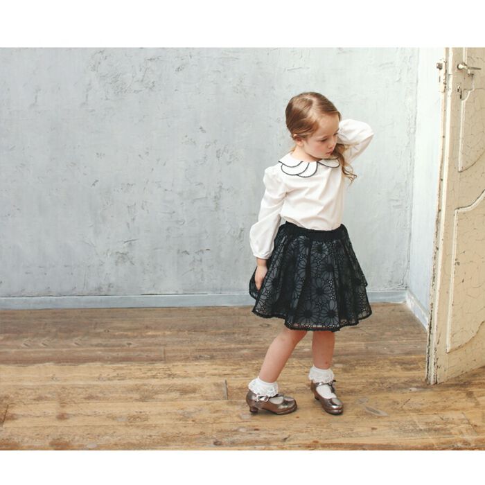 BACKYARD FAMILY「ブラウス 子供 女の子 通販 子ども 丸襟 03171902 長袖 パフスリーブ 白 ホワイト」|その他|