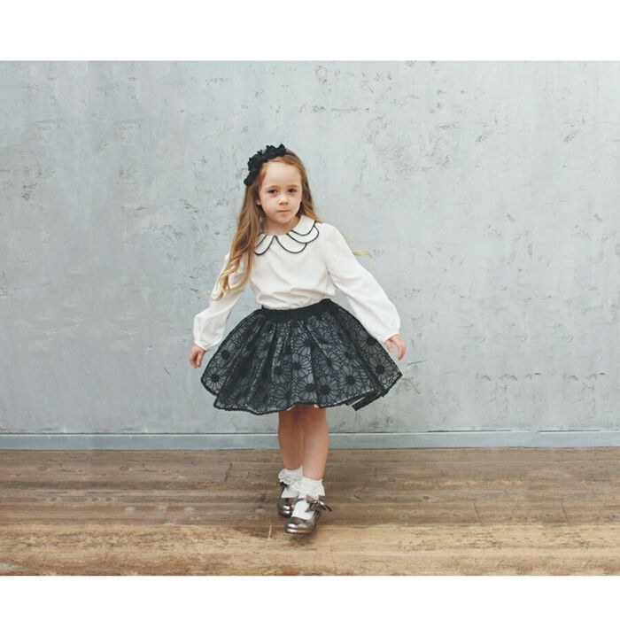 BACKYARD FAMILY「ブラウス 子供 女の子 通販 子ども 丸襟 03171902 長袖 パフスリーブ 白 ホワイト」|その他|