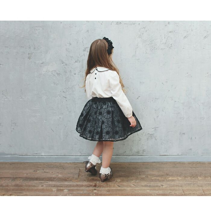 BACKYARD FAMILY「ブラウス 子供 女の子 通販 子ども 丸襟 03171902 長袖 パフスリーブ 白 ホワイト」|その他|