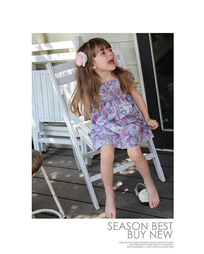 BACKYARD FAMILY「Rora ワンピース キッズ 通販 ローラ ワンピ スビー 半袖 花柄 フラワー お花 綿100%」|その他|