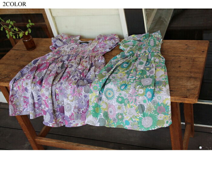 BACKYARD FAMILY「Rora ワンピース キッズ 通販 ローラ ワンピ スビー 半袖 花柄 フラワー お花 綿100%」|その他|