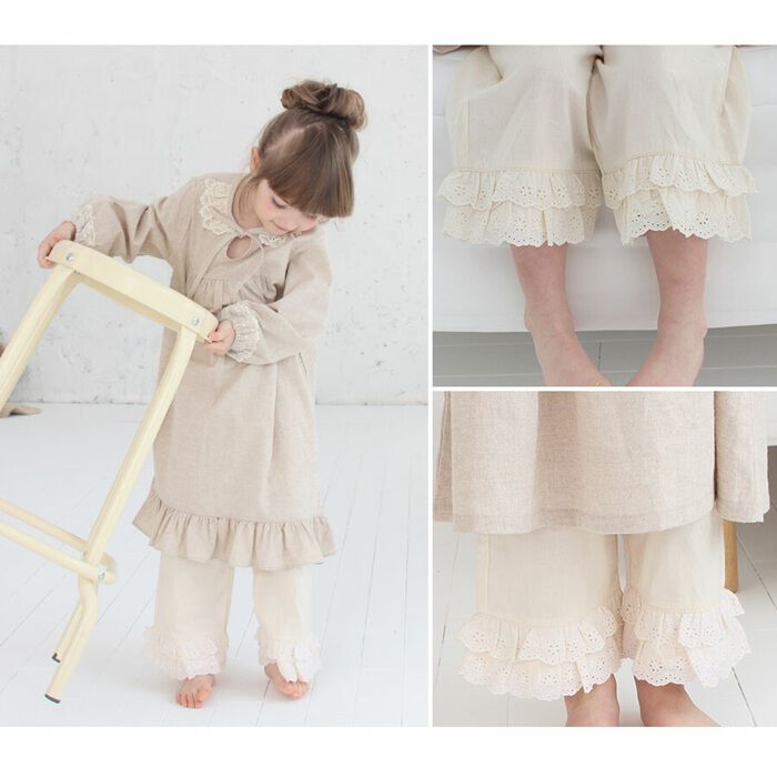 BACKYARD FAMILY「パジャマ キッズ 綿100 パンツのみ 通販 ズボンだけ 女の子 子供 こども 子ども フリル」|その他|