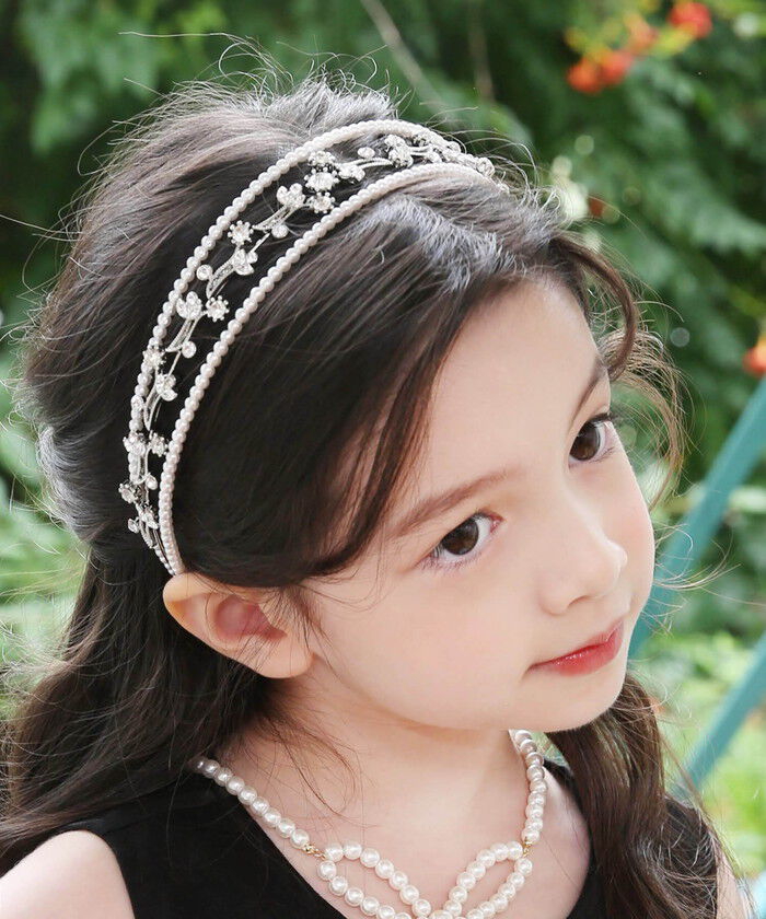 BACKYARD FAMILY「Rora カチューシャ キッズ 通販 フィアンセ ヘッドドレス ティアラ 髪飾り パール キラキラ」|その他|