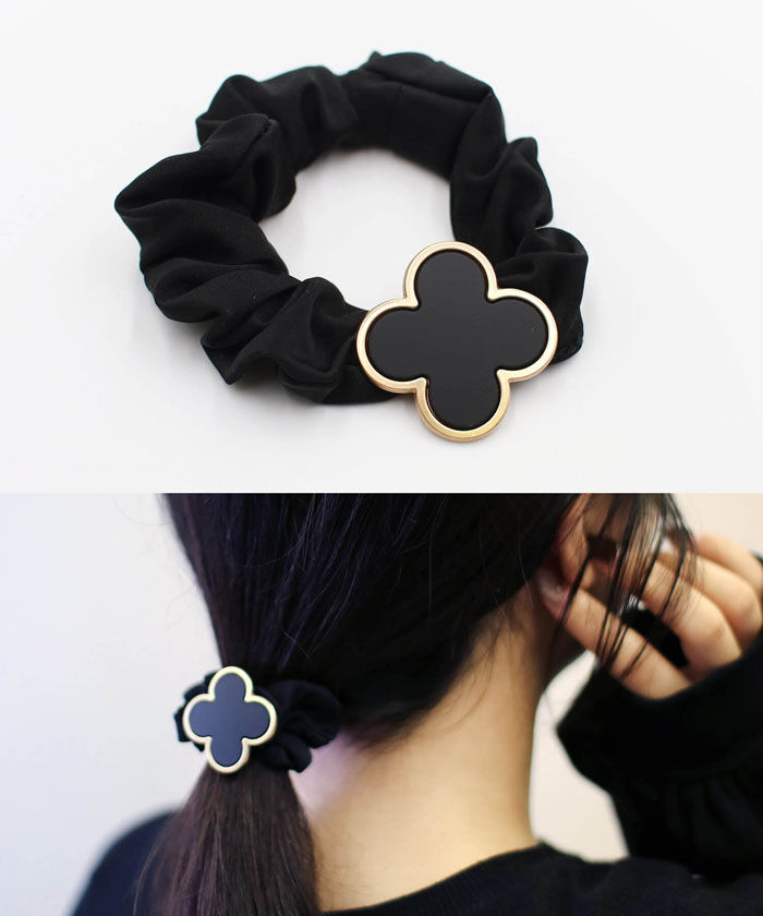 BACKYARD FAMILY「ヘアゴム 子供 クローバー ベロア 通販 シュシュ 髪飾り キッズ 子ども 女の子 卒園式 入園式」|その他|