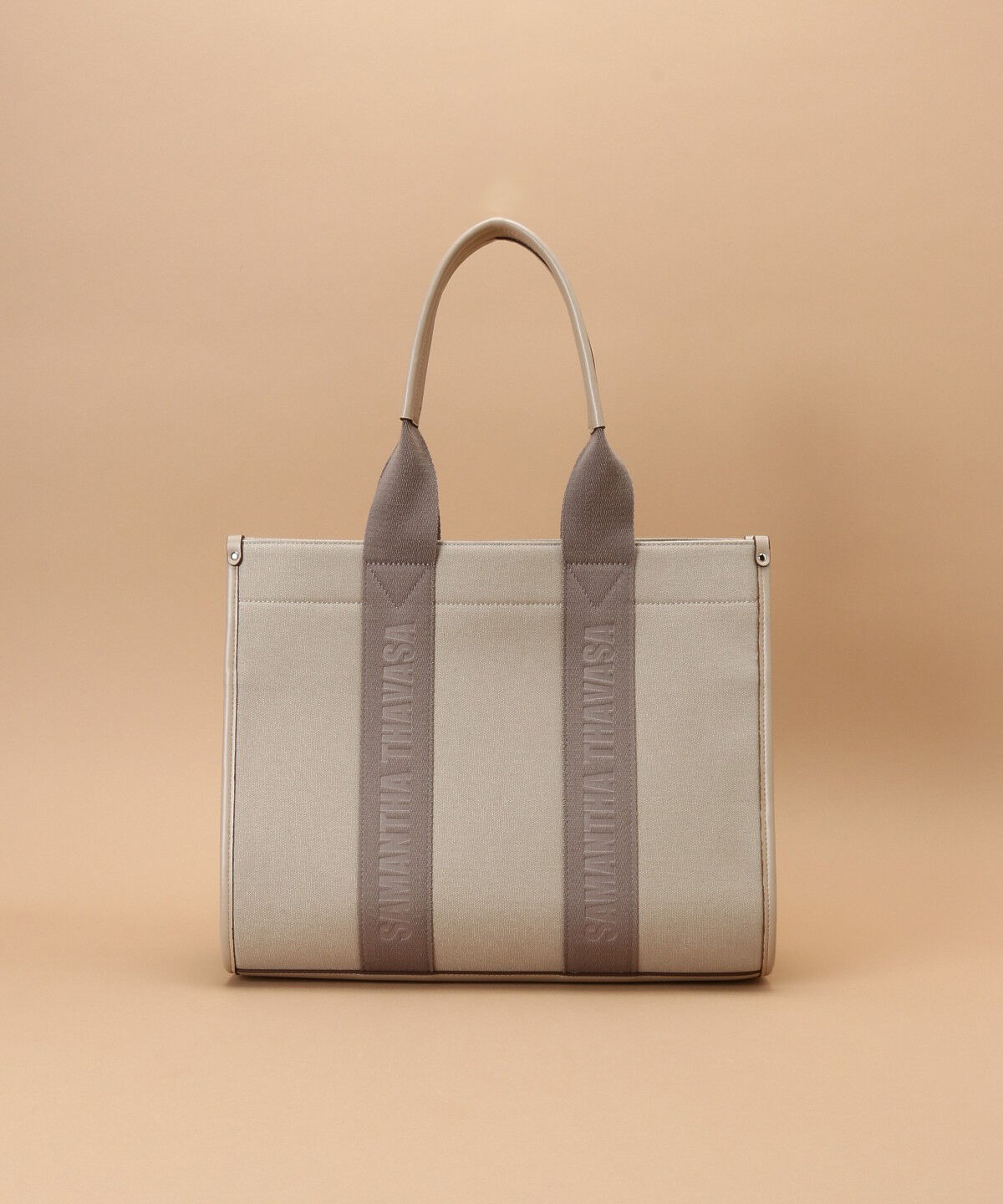 Samantha Thavasa「スクエアキャンバストート 大サイズ」|トートバッグ|エクリュ