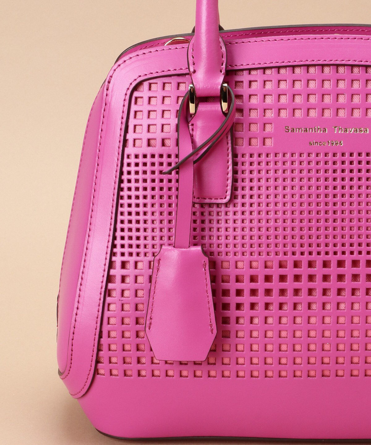 Samantha Thavasa「パンチングトラペズミニヨン ボストンバッグ」|ハンドバッグ|