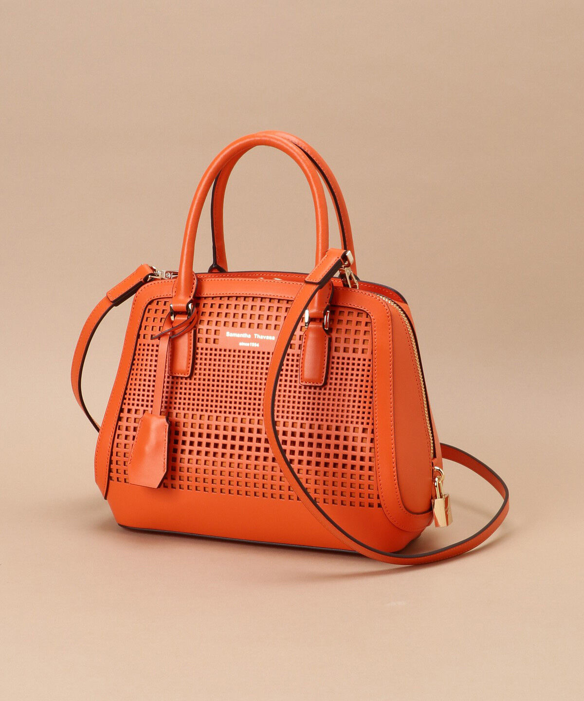 Samantha Thavasa「パンチングトラペズミニヨン ボストンバッグ」|ハンドバッグ|