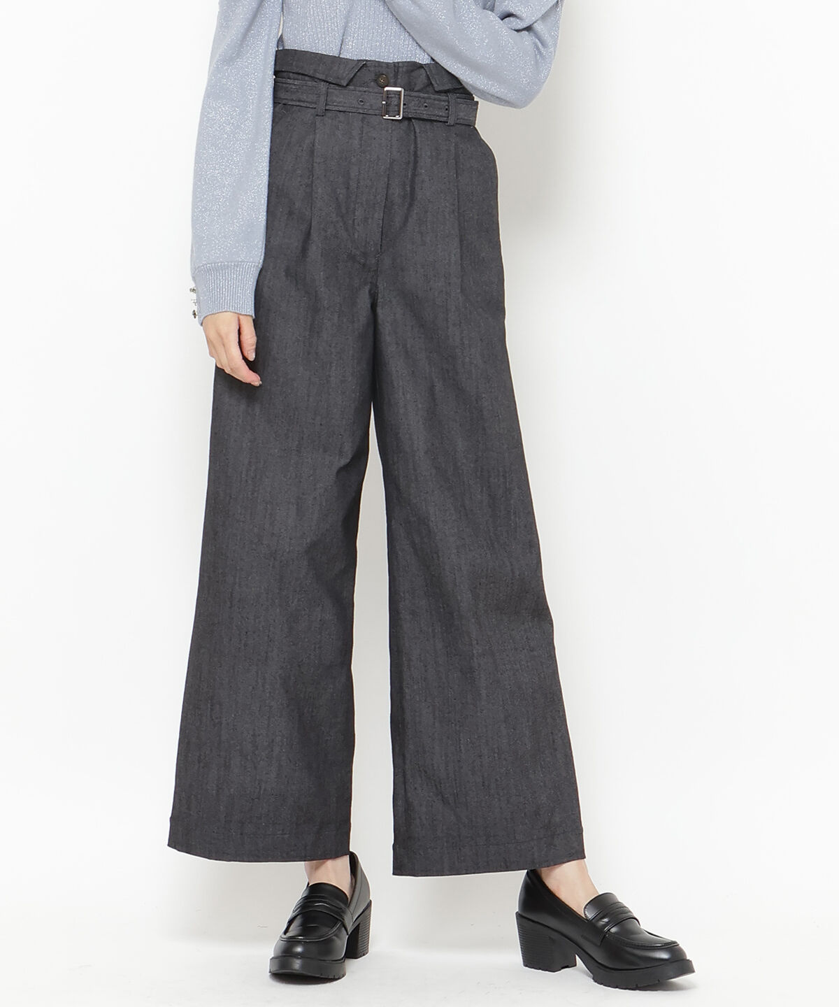 アンドクチュール「デニムライクハイウエストパンツ」|その他|