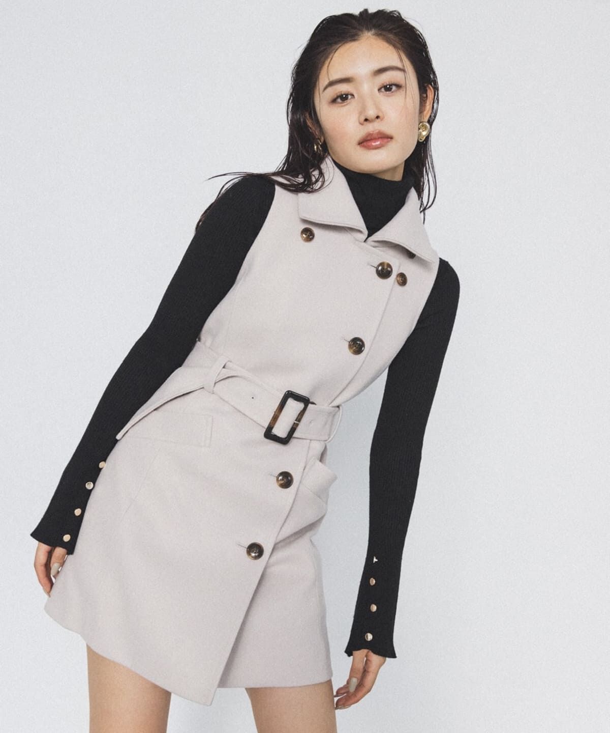 REDYAZEL「袖フレアタートルニット」|ニット・セーター|