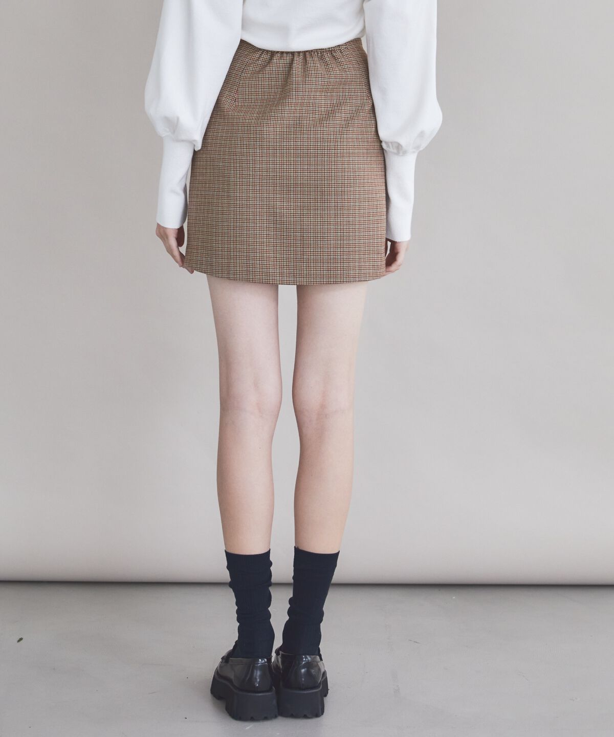 REDYAZEL「リボンレースアップミニスカート」|タイト|