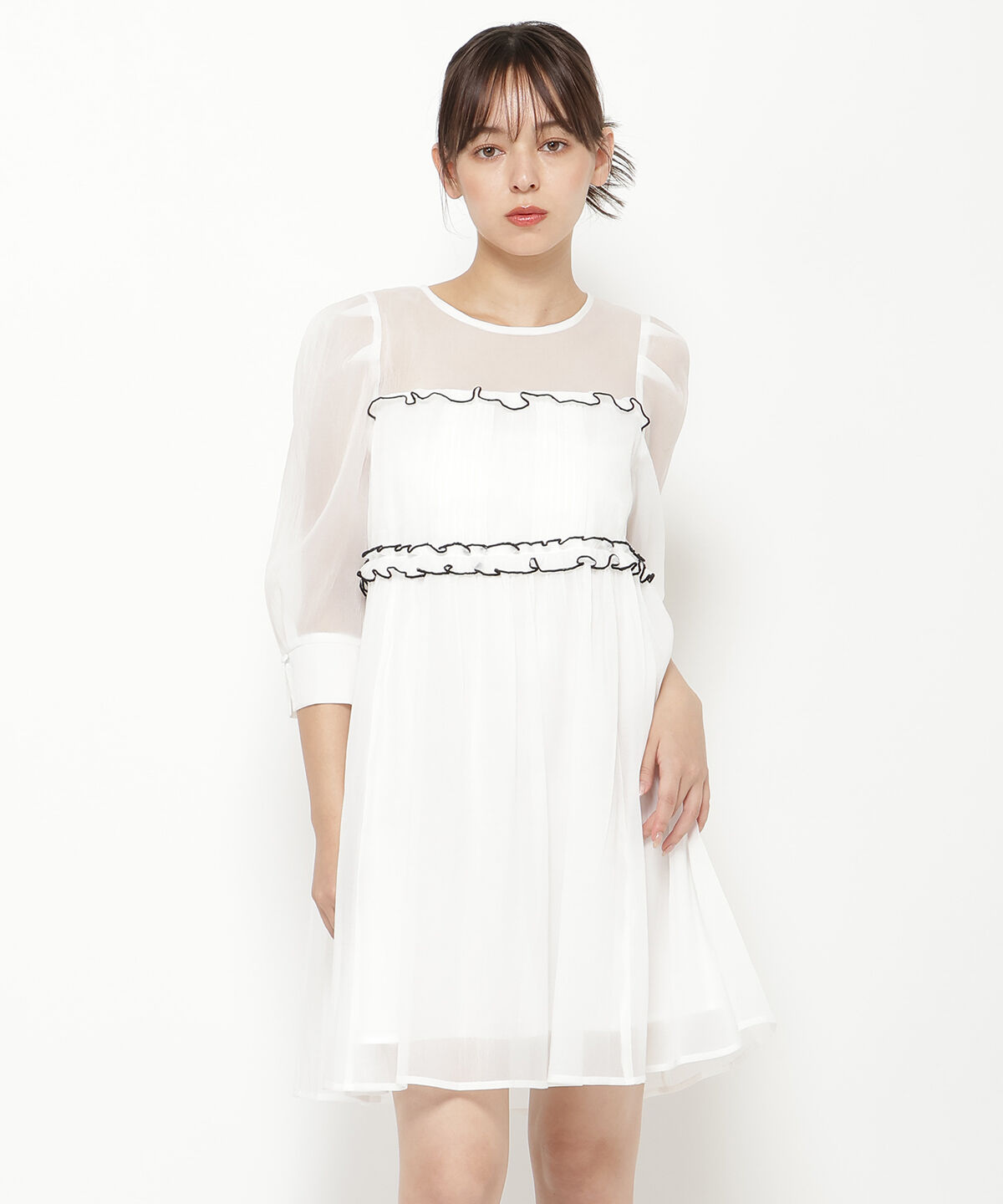 REDYAZEL「ベイビードールシフォンミニワンピース」|ワンピース|オフ