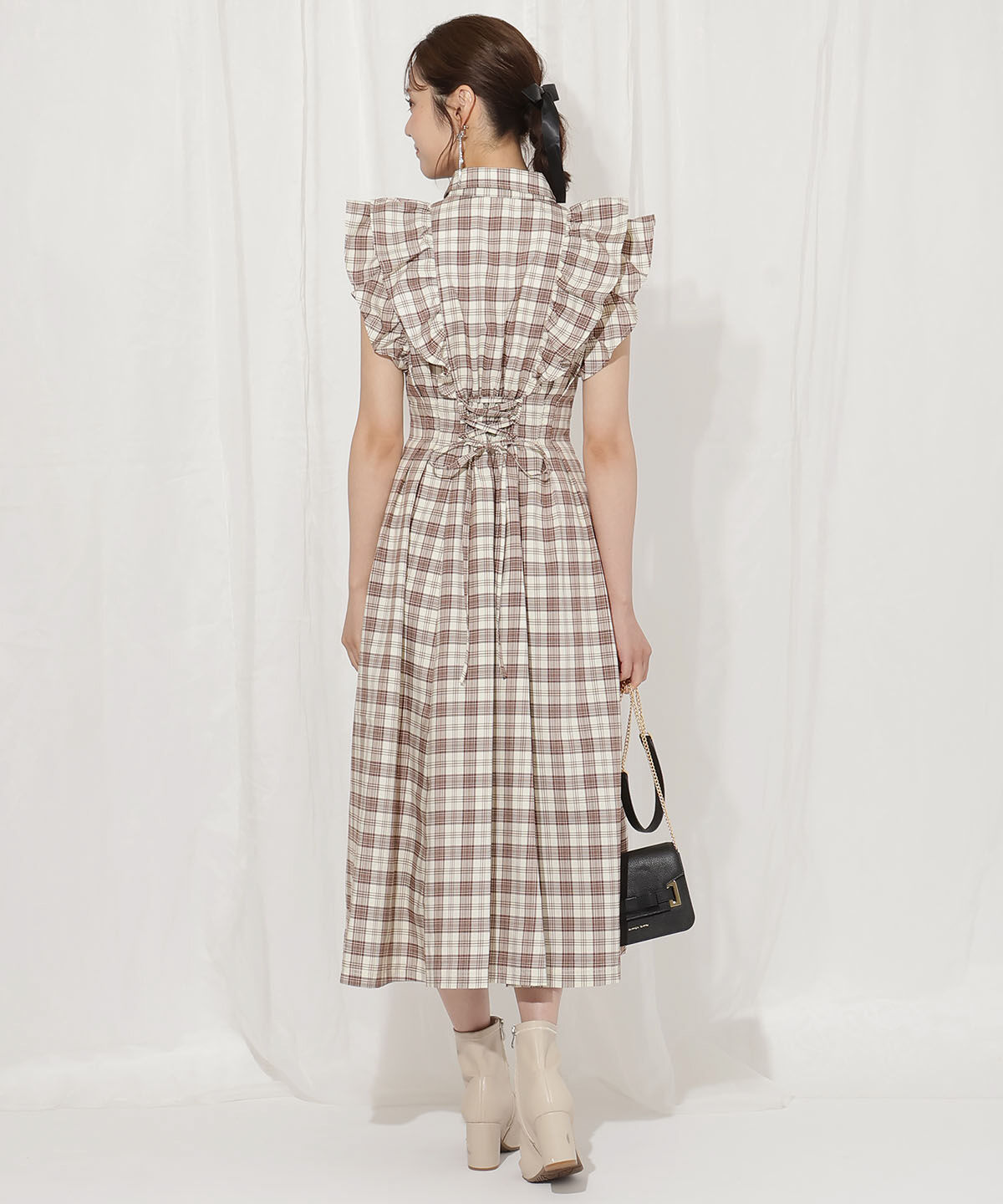 WILLSELECTION「リボンタイタックウエストシャツワンピース」|ワンピース|