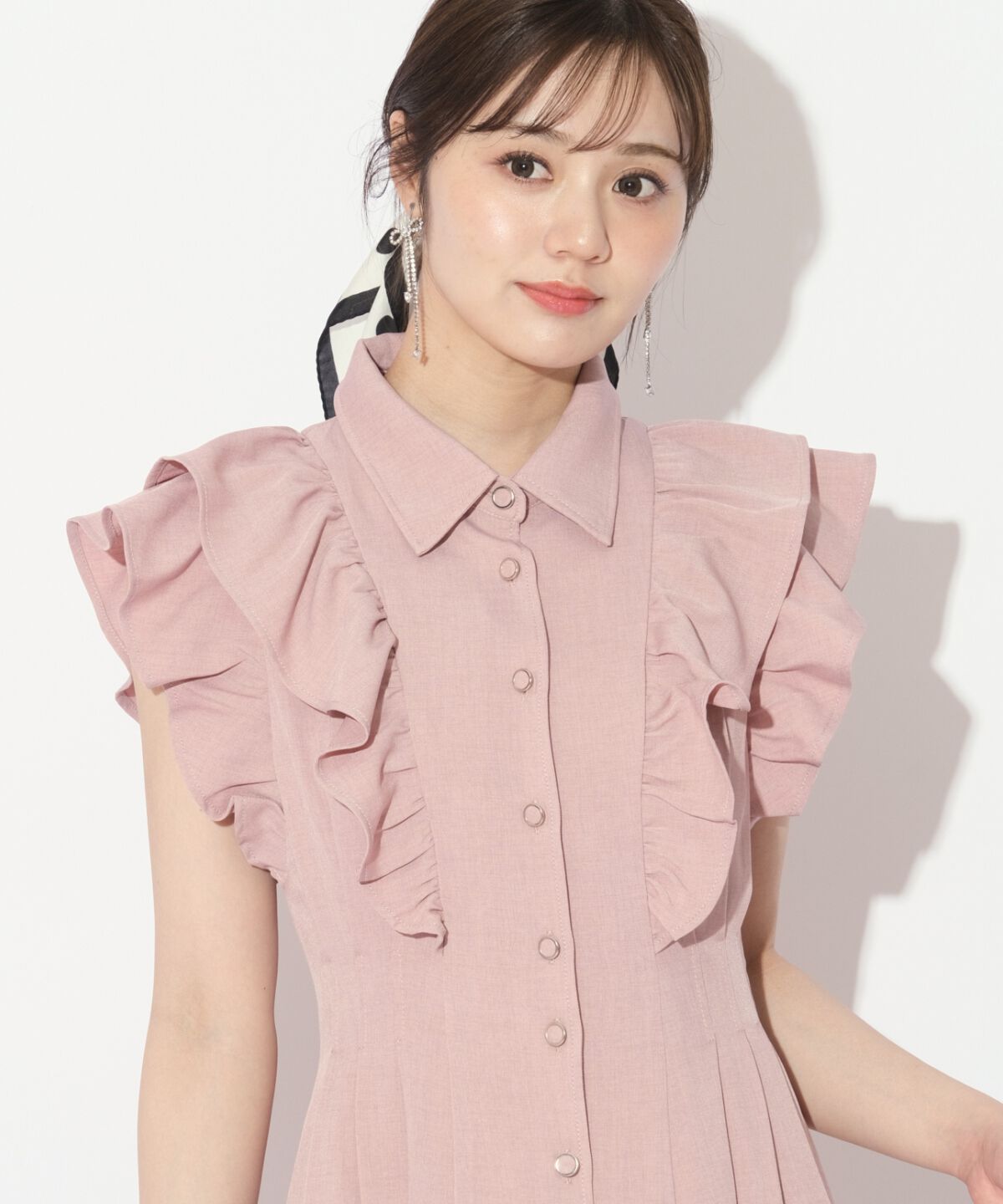 WILLSELECTION「リボンタイタックウエストシャツワンピース」|ワンピース|