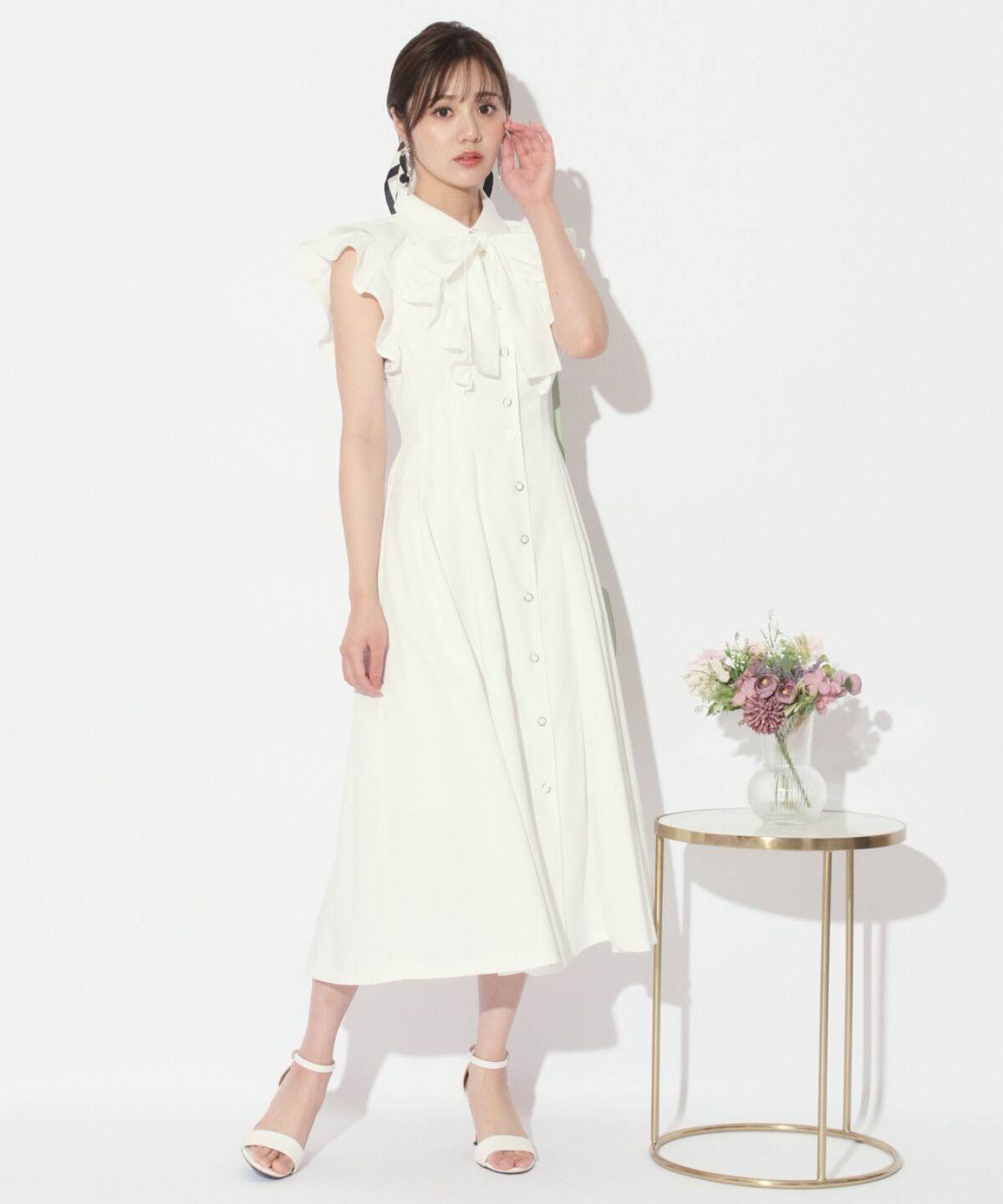 WILLSELECTION「リボンタイタックウエストシャツワンピース」|ワンピース|