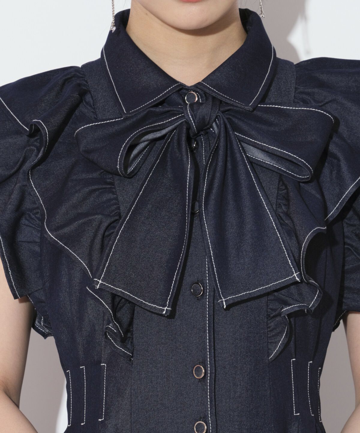 WILLSELECTION「リボンタイタックウエストシャツワンピース」|ワンピース|