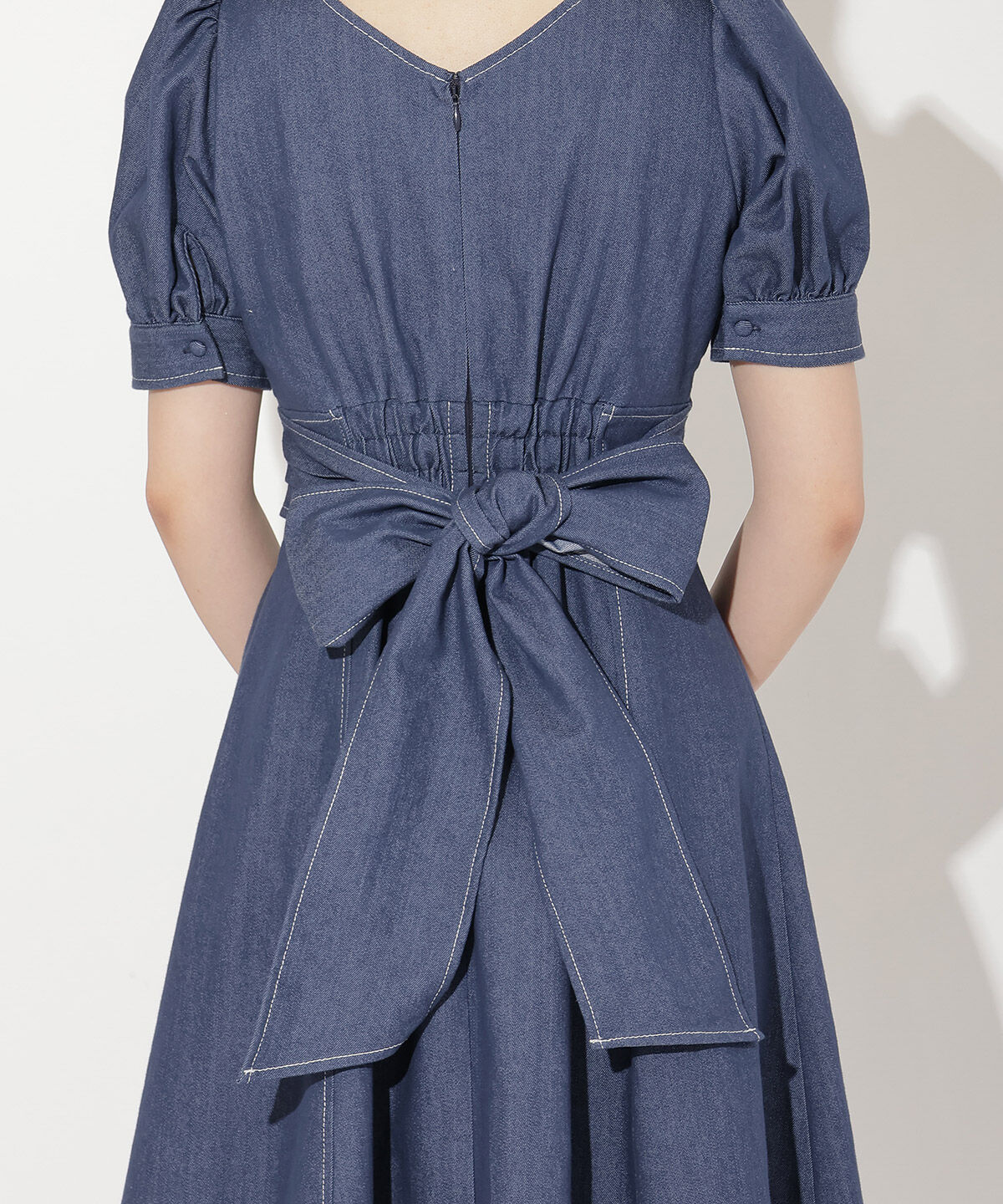 WILLSELECTION「デニムバックリボンワンピース」|ワンピース|