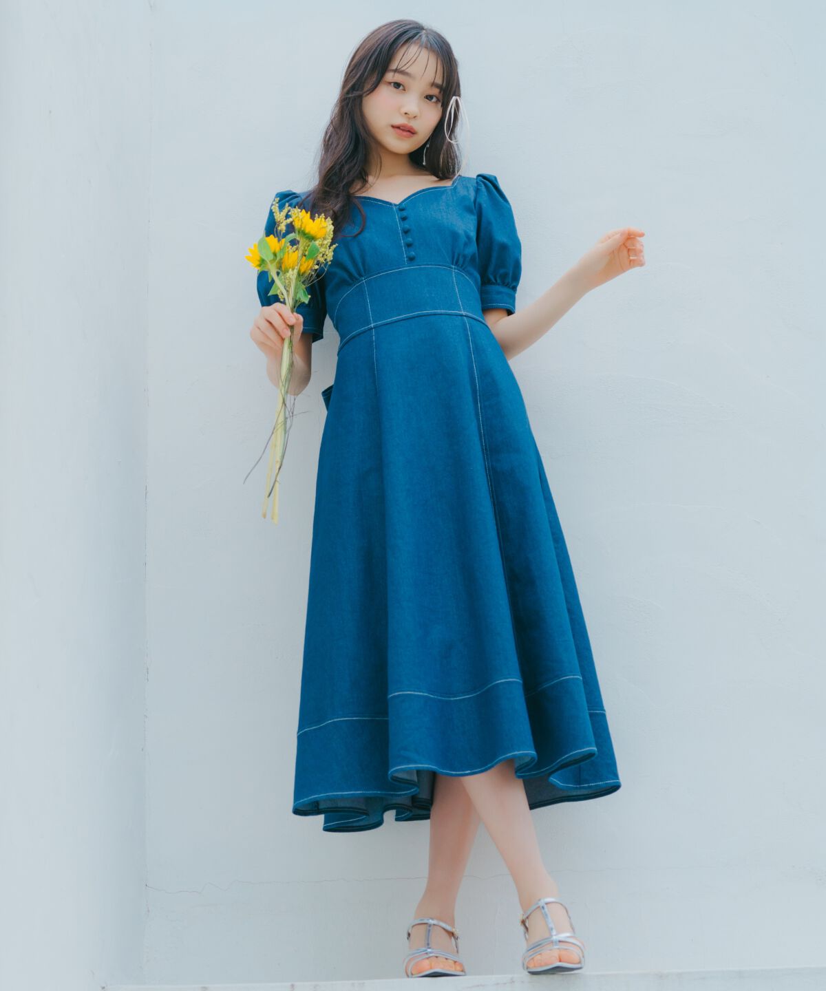 WILLSELECTION「デニムバックリボンワンピース」|ワンピース|