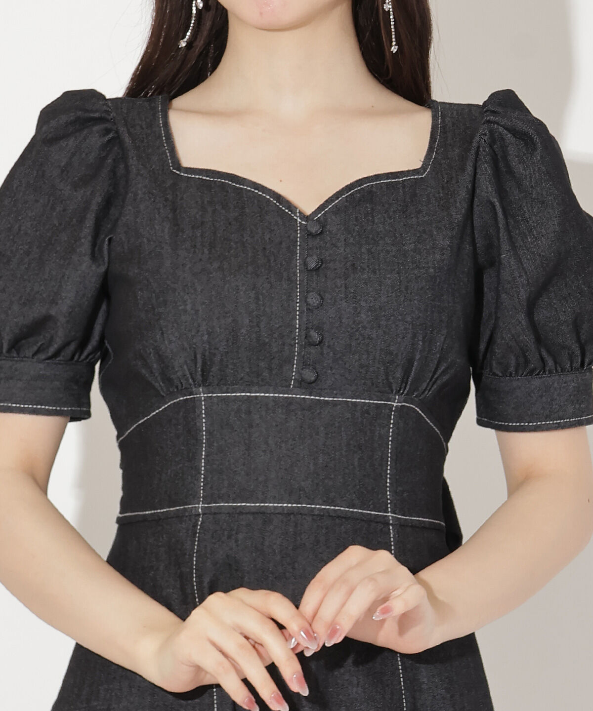 WILLSELECTION「デニムバックリボンワンピース」|ワンピース|