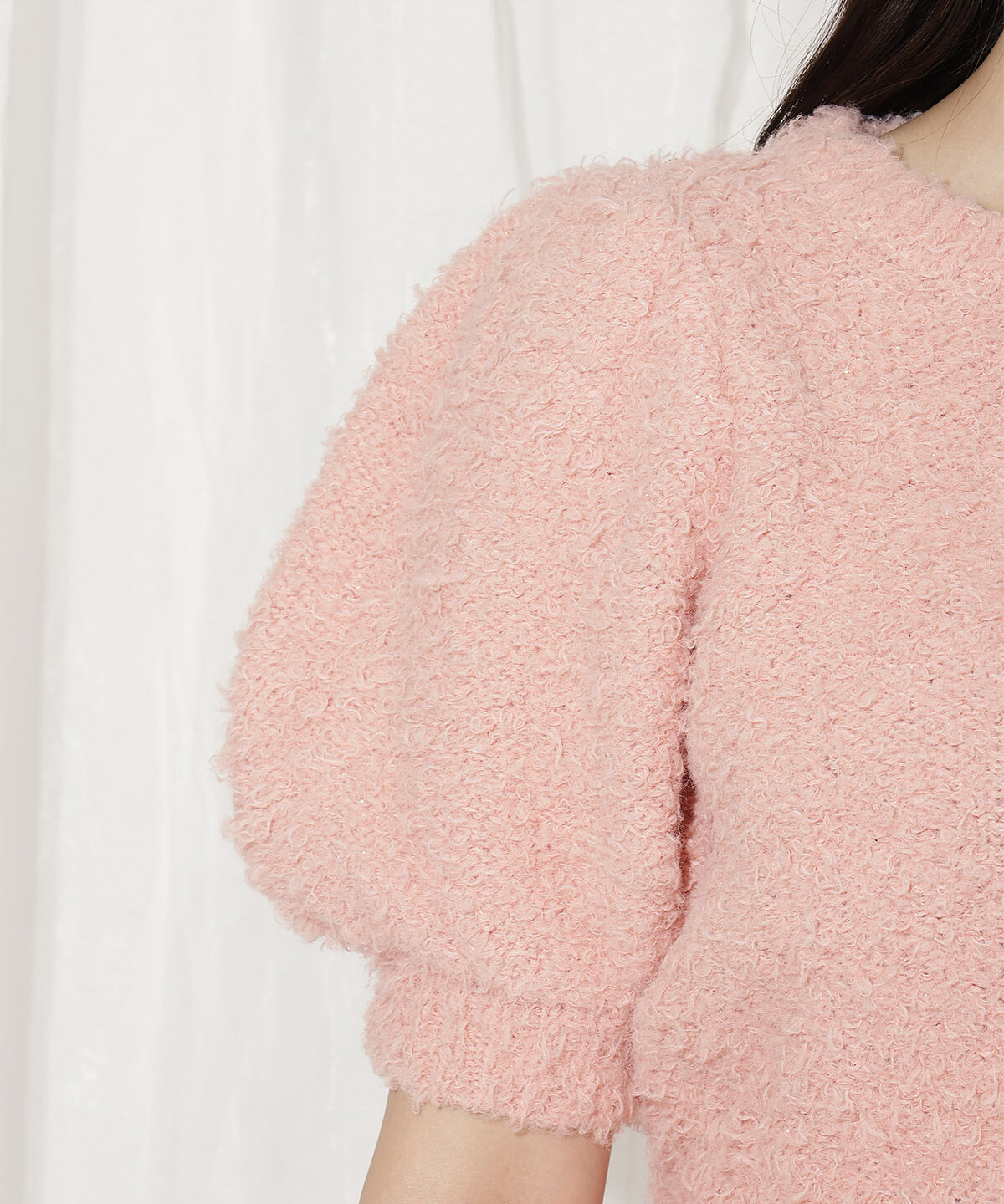 WILLSELECTION「リボンブローチ付きテディヤーンニット」|ニット・セーター|