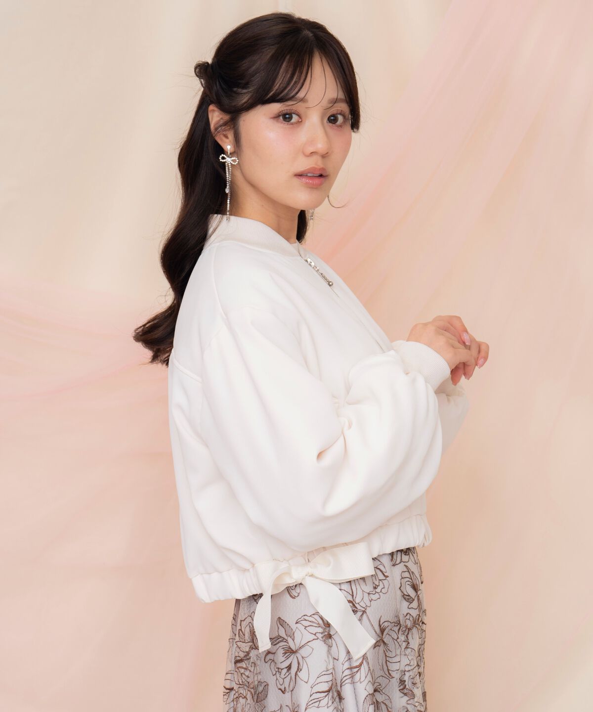 WILLSELECTION「サイドリボンコンパクト中綿ブルゾン」|ブルゾン・スタジャン|