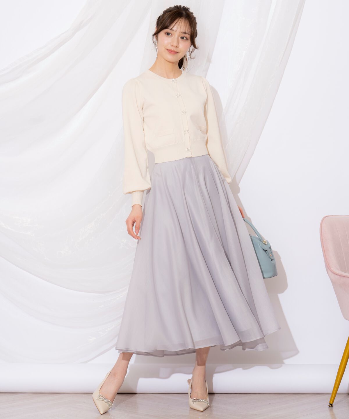 WILLSELECTION「オーガンジーフレアスカート」|フレア|