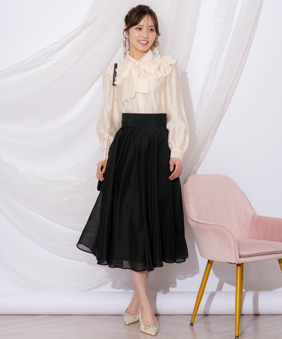 WILLSELECTION「オーガンジーフレアスカート」|フレア|