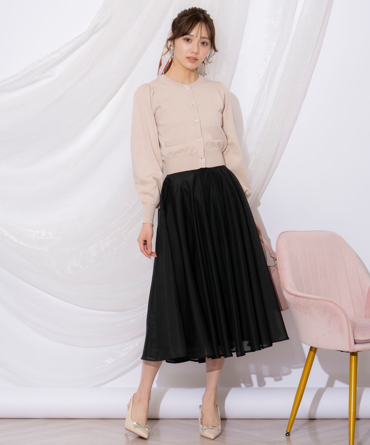 WILLSELECTION「オーガンジーフレアスカート」|フレア|