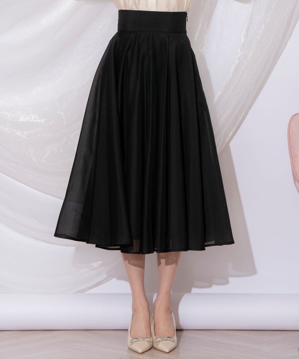 WILLSELECTION「オーガンジーフレアスカート」|フレア|