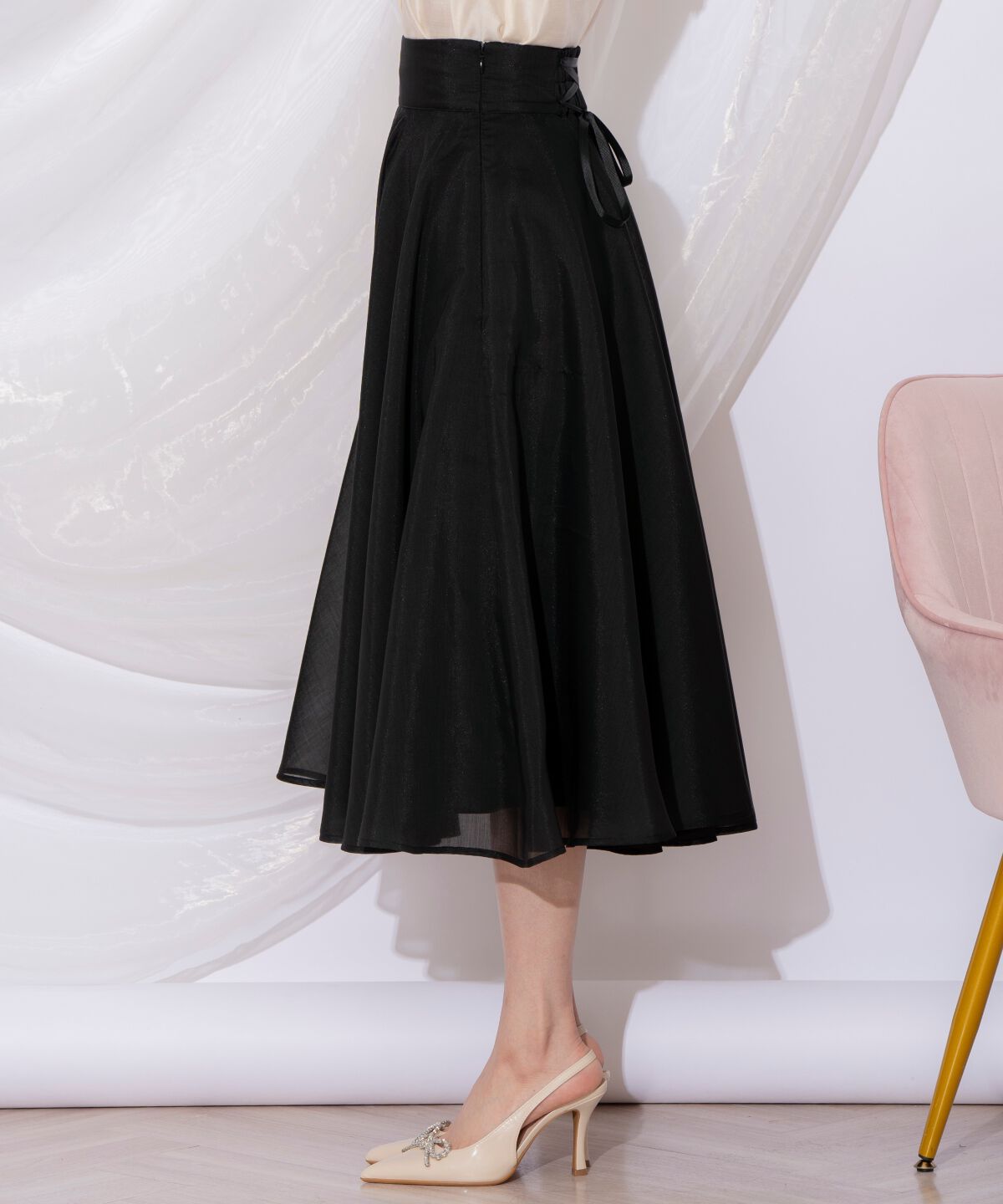 WILLSELECTION「オーガンジーフレアスカート」|フレア|