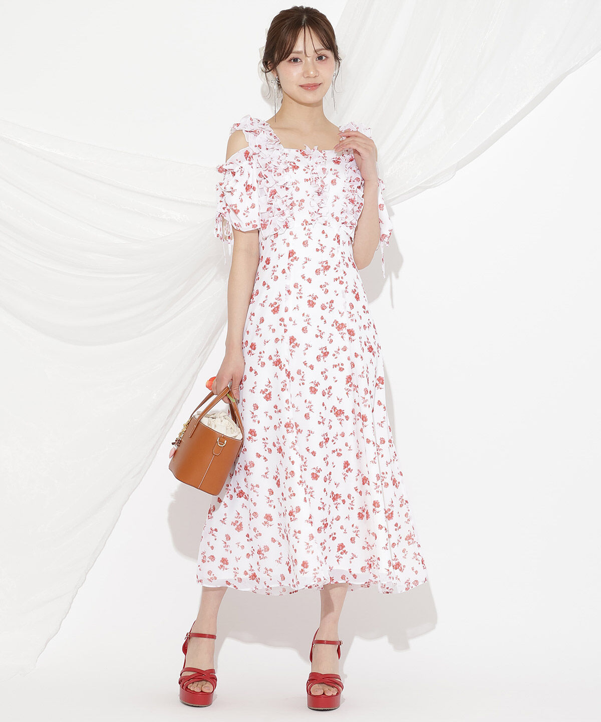 WILLSELECTION「ジュイフラワーフリルワンピース」|ワンピース|