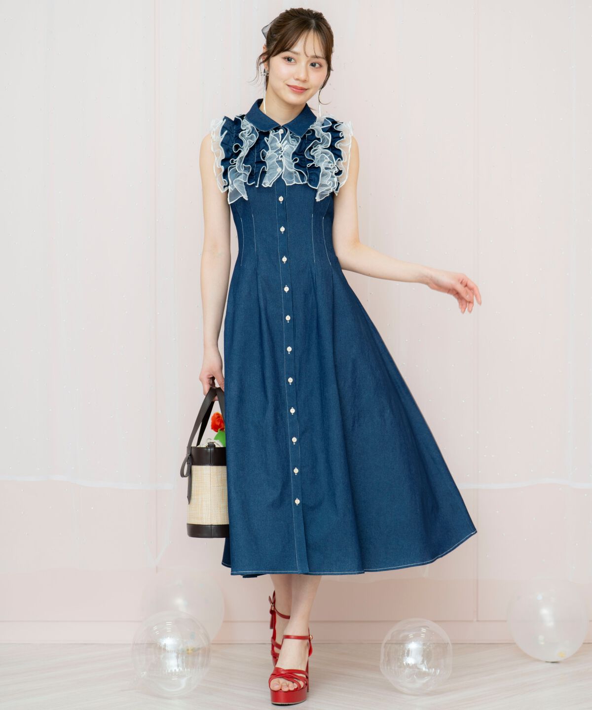 WILLSELECTION「チュールフリルワンピース」|ワンピース|