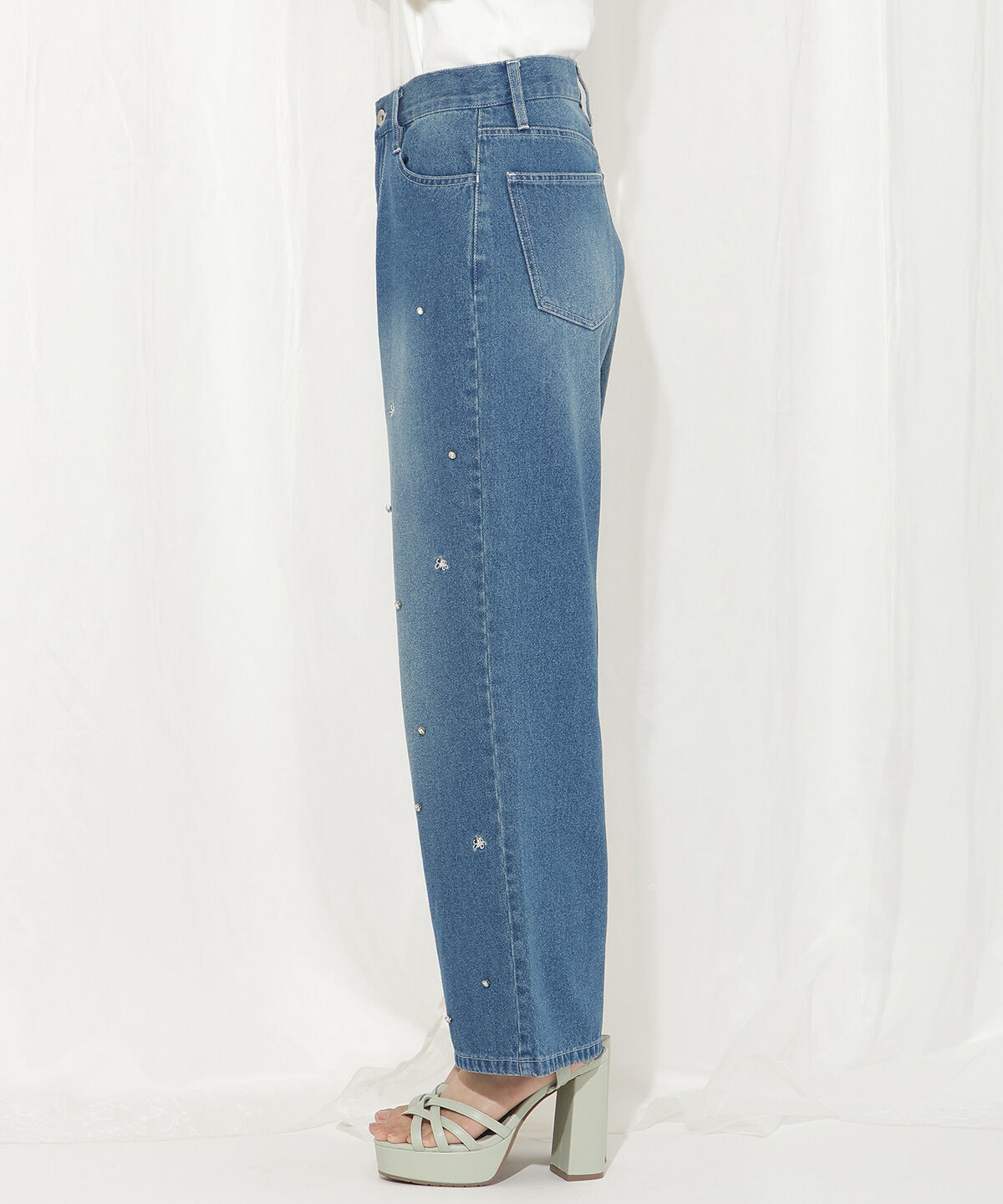 WILLSELECTION「WS刺繍ビジュー付きデニムパンツ」|その他|