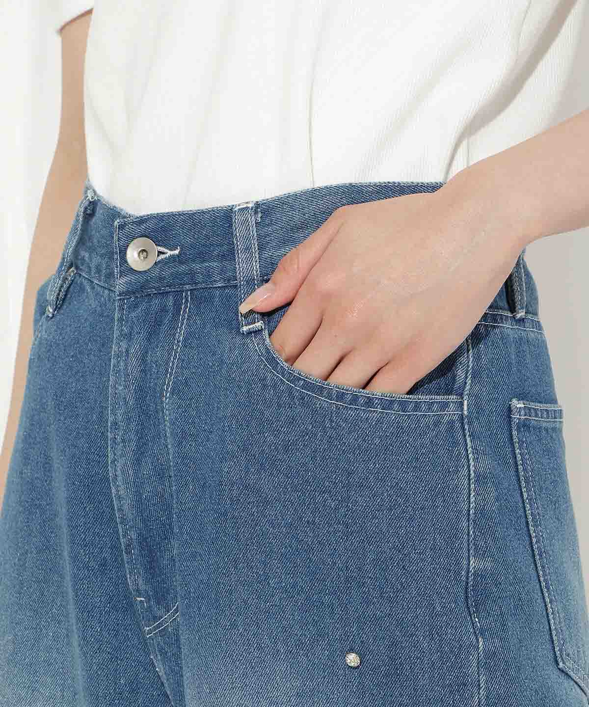 WILLSELECTION「WS刺繍ビジュー付きデニムパンツ」|その他|