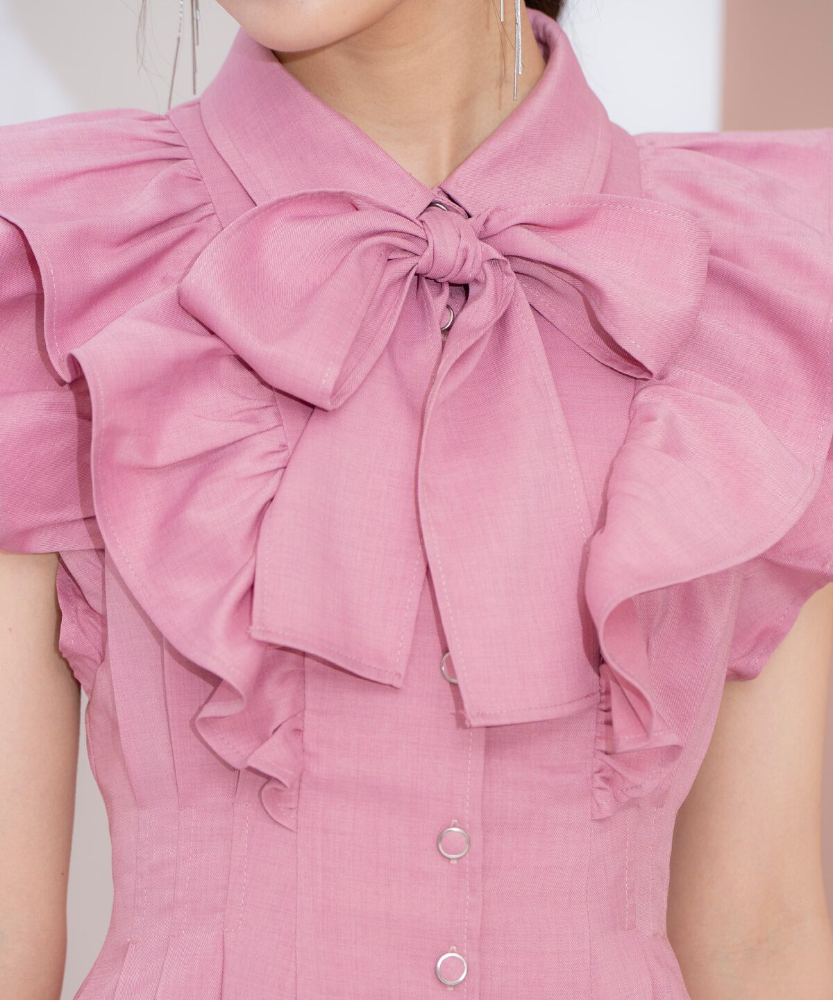 WILLSELECTION「リボンタイタックウエストシャツワンピース」|ワンピース|