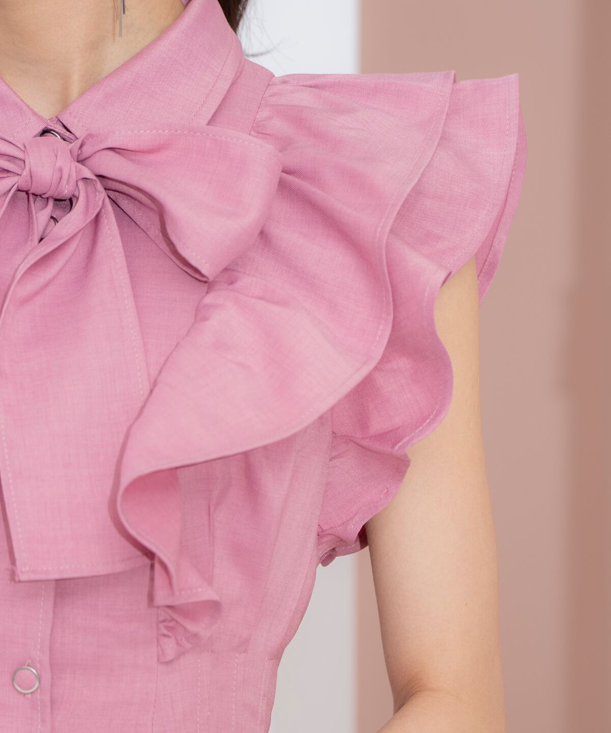 WILLSELECTION「リボンタイタックウエストシャツワンピース」|ワンピース|