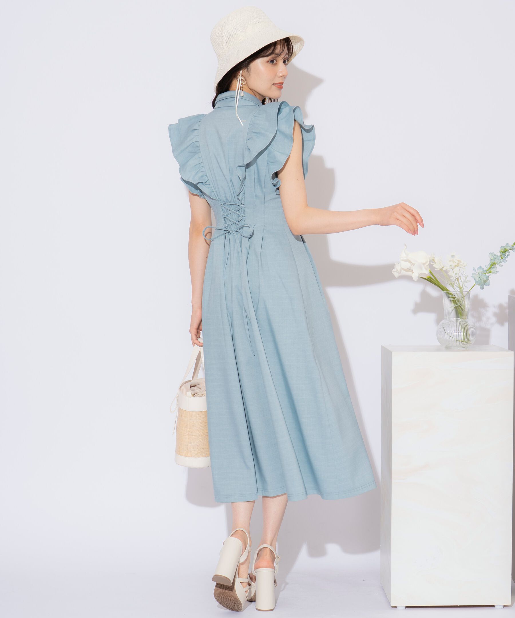 WILLSELECTION「リボンタイタックウエストシャツワンピース」|ワンピース|