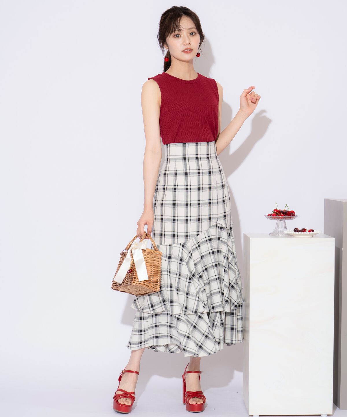 WILLSELECTION「ランダムテレコノースリーブトップス」|キャミソール|