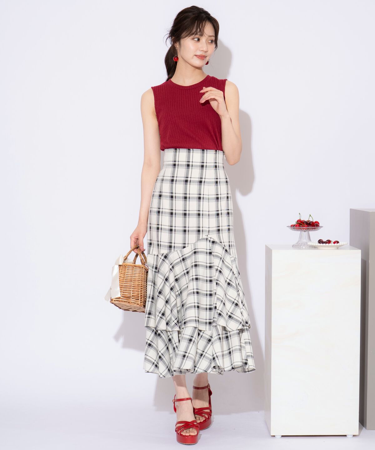 WILLSELECTION「ランダムテレコノースリーブトップス」|キャミソール|