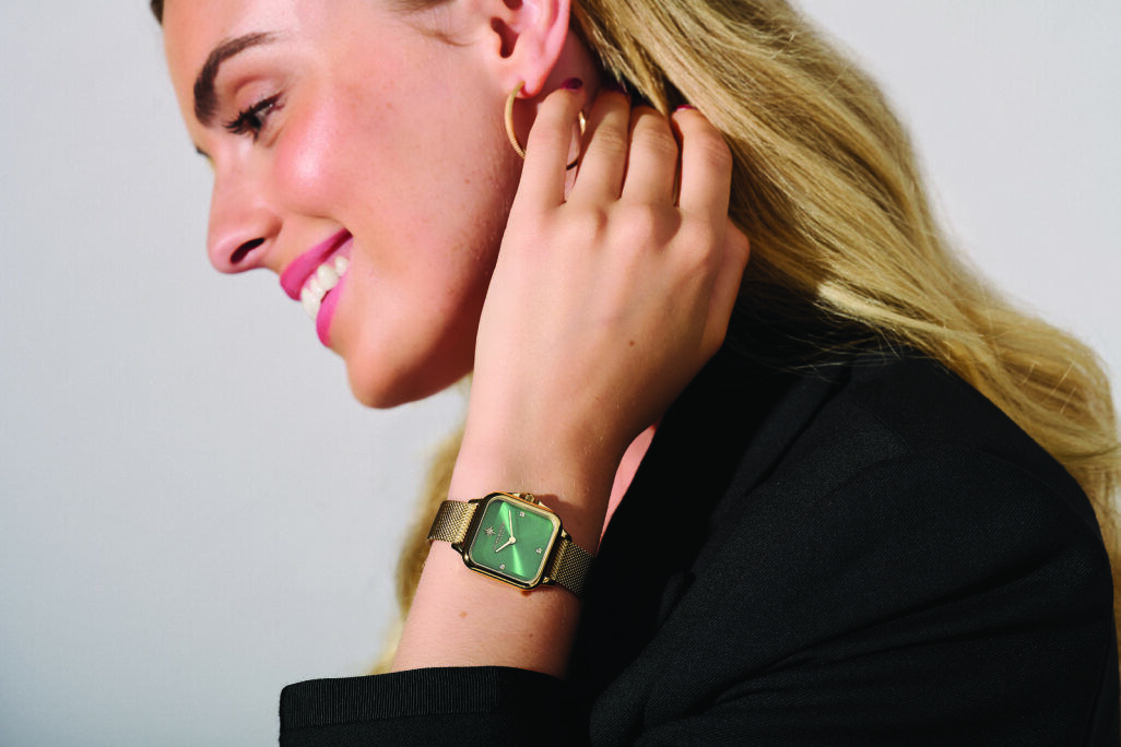 OLIVIA BURTON 「〈OLIVIA BURTON(ｵﾘﾋﾞｱﾊﾞｰﾄﾝ)〉ｸﾗｼｯｸ 28mm ｸﾞﾛﾌﾞﾅｰ ｸﾞﾘｰﾝ & ｺﾞｰﾙﾄﾞﾒｯｼｭ ｳｫｯﾁ」|腕時計|