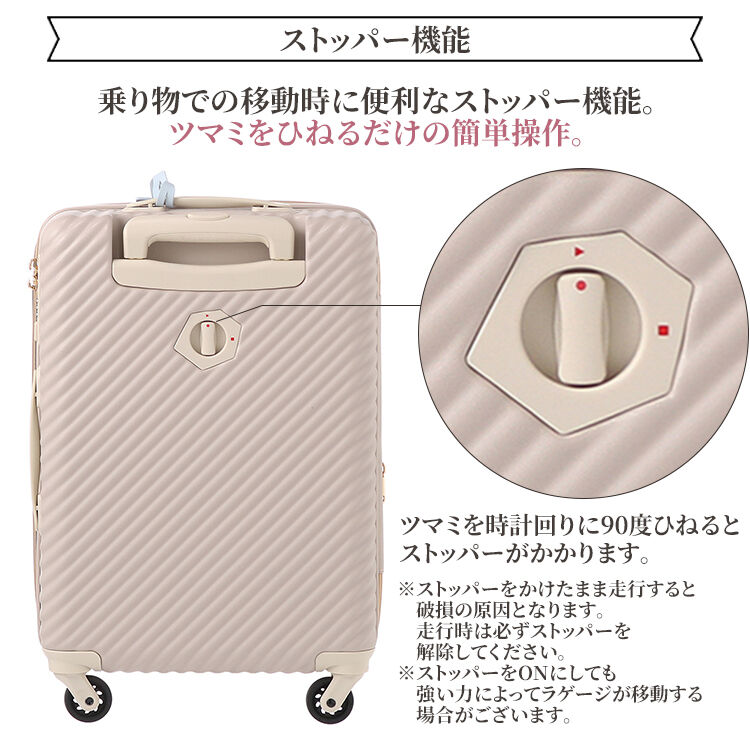 Jewelna Rose「HaNT&times;ジュエルナローズ コラボ スーツケース Mサイズ 06822」|キャリーケース|