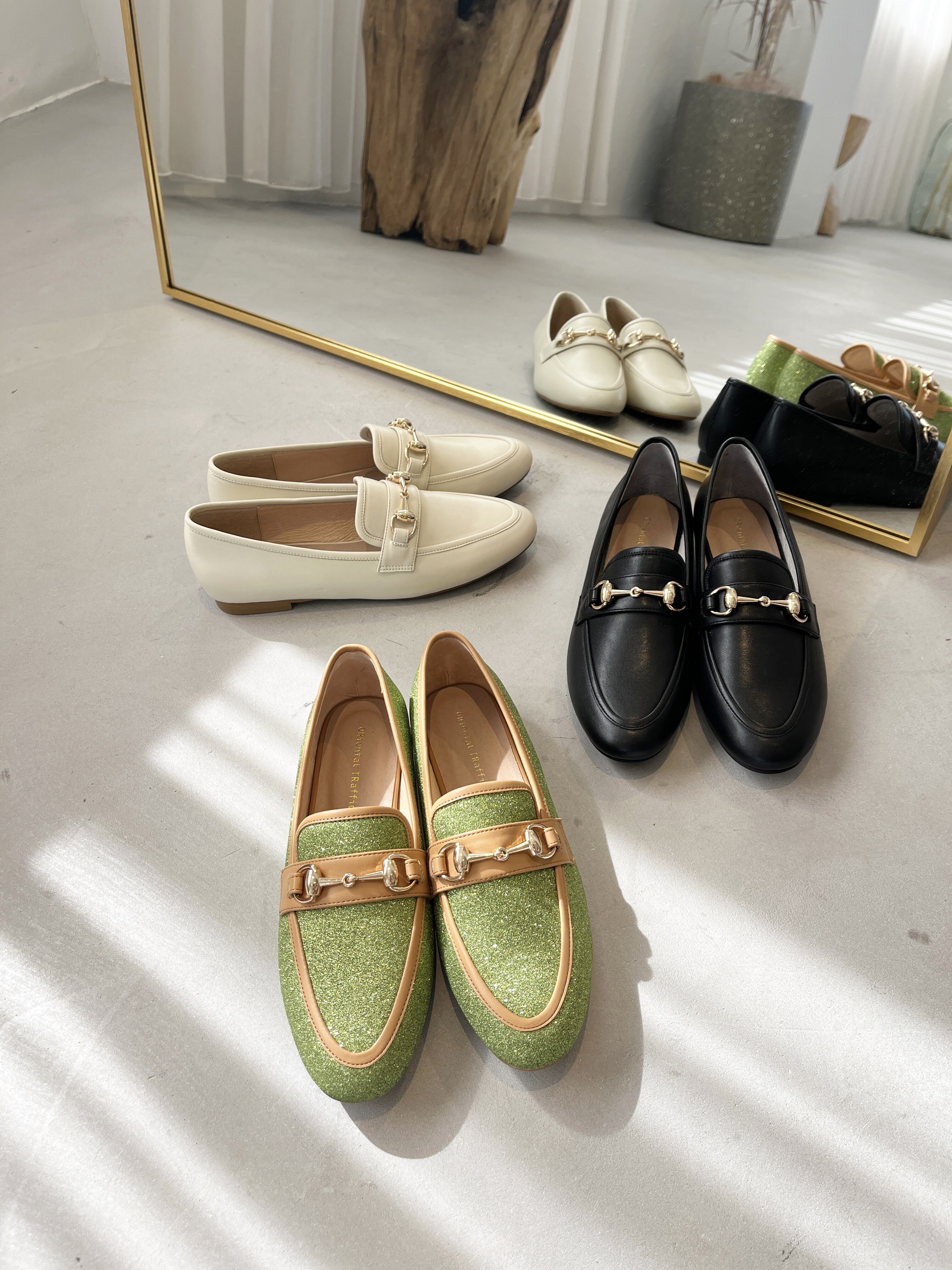 ORiental TRaffic「【アウトレット価格】ラウンドトゥビットローファー/41112 ローファー 人気　トレンド フラット」|パンプス|GREEN