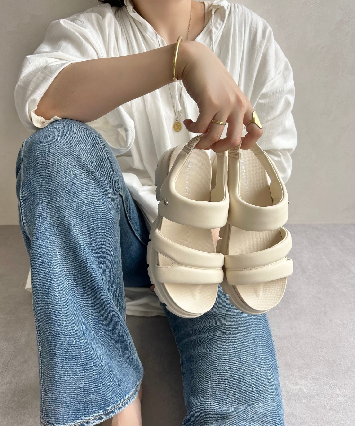 ORiental TRaffic「【アウトレット価格】パデットベルトスニーカーソールサンダル/41216 サンダル 人気 売れてる 厚底」|サンダル|