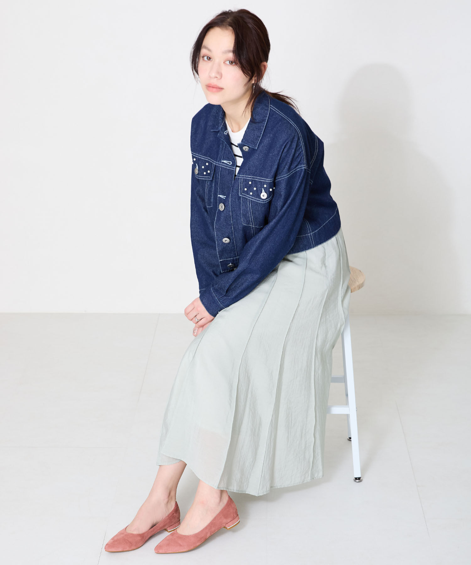 ORiental TRaffic「【跳べるパンプス/シリーズ累計１５０万足突破】メタリックライン フラット /R-3218 パンプス クッション」|パンプス|